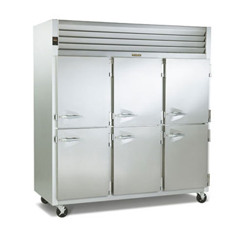 Traulsen G30000 reach-in refrigerator, 6 stainless stee