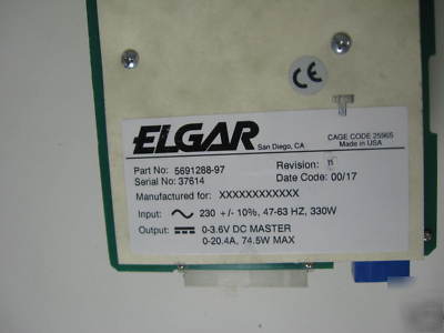Elgar AT8000B power supply mainframe w/(4) 5691288-98