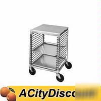 New channel mobile aluminum work prep table w/ pan rack