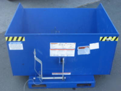 Vestil dump hopper self dumping container box h-100-hd