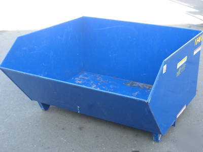 Vestil dump hopper self dumping container box h-100-hd