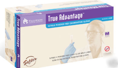 True advantage soft nitrile large exam gloves 1 case 