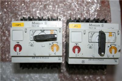 2 units of moeller model pkz 24 contactor zm - 40-8