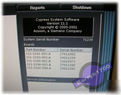 Acuson cypress portable ultrasound machine with 3V-2C