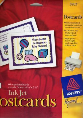 Avery 3263 matte coated postcards for inkjet 2 packs