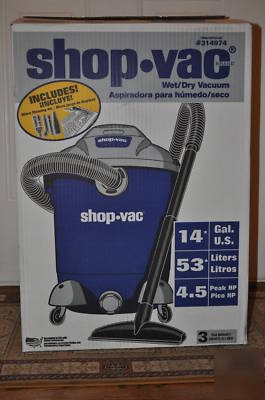 New shop-vac wet/dry vacuum 14 gal. 4.5 peak hp