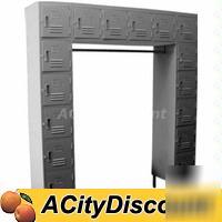 Quick assembly steel 16 door storage locker system