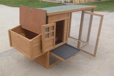 Chicken coop hen house poultry rabbit hutch cage 047AT