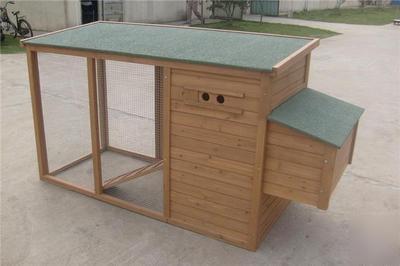 Chicken coop hen house poultry rabbit hutch cage 047AT
