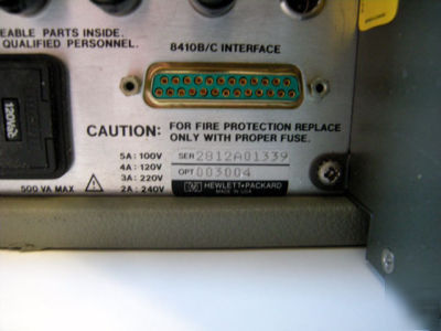 Hp agilent 8341B synth. sweep generator opt 003, 004