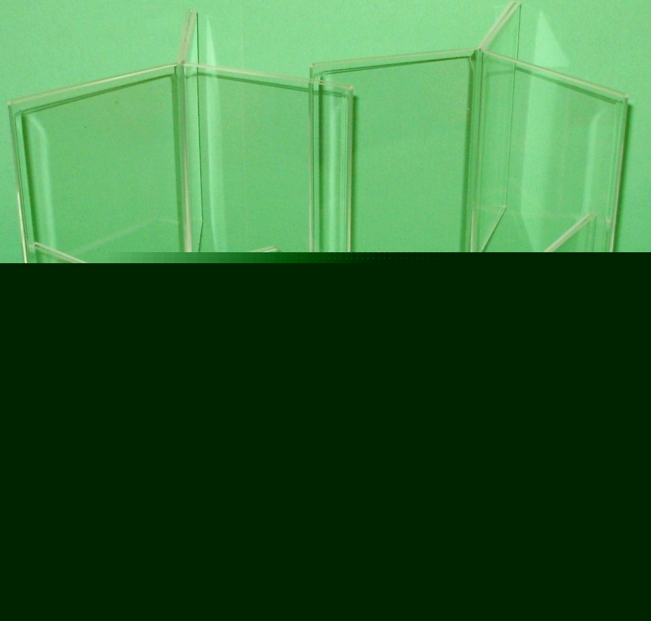 New 6 six-sided acrylic sign holders 4 x 6