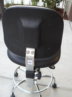 Biofit black vinyl office chair adjustable ergonomic