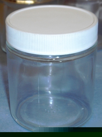 New 24) 4OZ flint glass lab specimen jars & lids, 