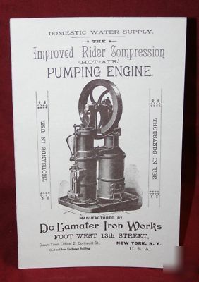 De lamater rider comp hot air pumping engine hit & miss