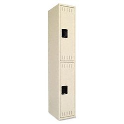 New double tier two locker unit, sand, 12W x 18D x 7...