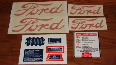 Ford 8N with proof meter decal set officially licensed 