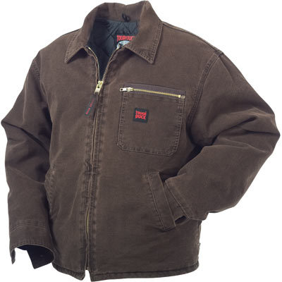 Tough duck washed chore jacket - xxx-l, chestnut