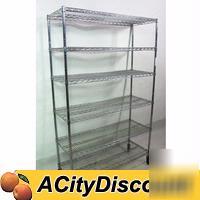 Used seville 6 shelf commercial kitchen 48X18 rack