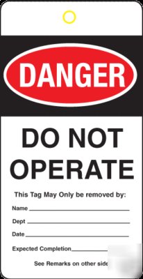 500 danger lockout cardboard tags 