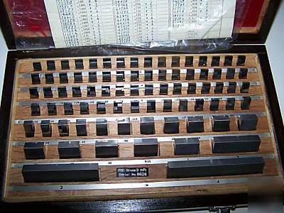 81 piece carbide rectangular gage block set grade 3