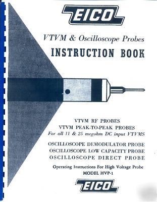 9 eico vtvm and oscilloscope probes instruction manuals