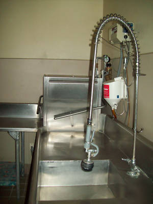 Hobart dishwasher with tables