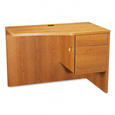 10500 curved return f/corner workstation, right,med oak