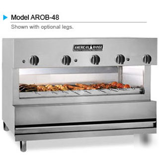 American arob-60 overfired broiler, countertop, gas, in
