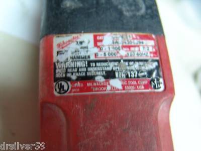 Milwaukee rotary hammer drill 5368-21 7/8