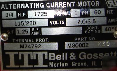 105097-bell&gossett 3/4 hp circulator pump-PD37S 4RD14