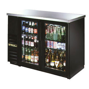 True tbb-24-48G back bar cooler, 2 glass doors, 4 shelv