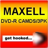 Maxell dvd rcamds 3PK r double sided 2.8GB 8CM write 3