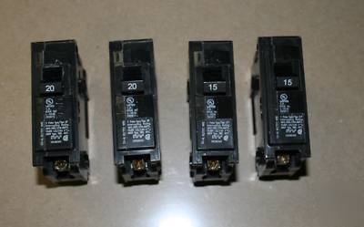 Siemens circuit breakers 2-15 amp and 2-20 amp 