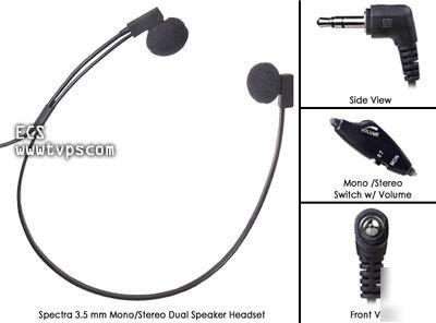 Sp-VC5 SPVC5 mono/stereo headset for pc transcribing