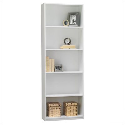Ameriwood 5-shelf book case in white