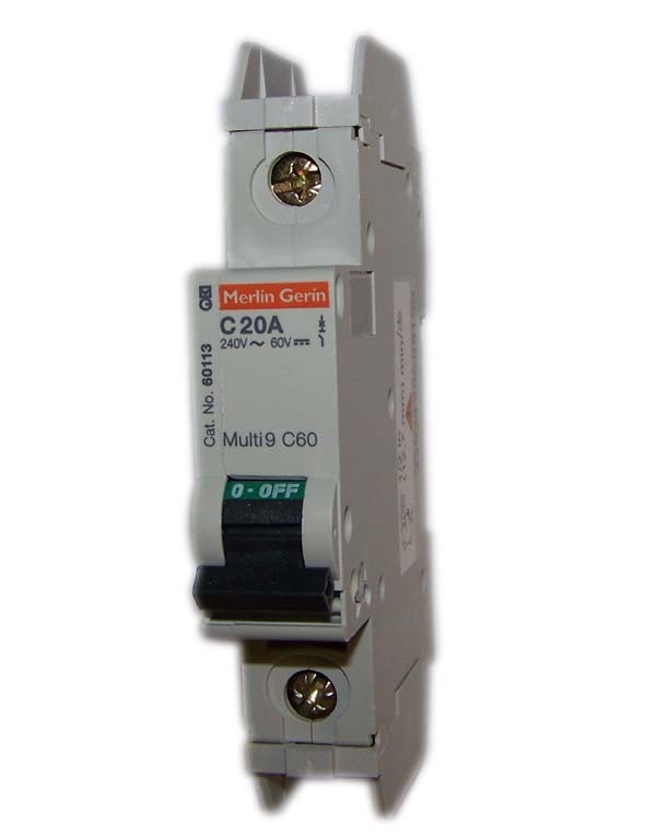 New square d C60 merlin gerin circuit breaker 20 amp 1P
