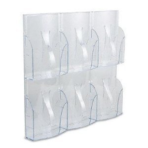 Rubbermaid 66096 wall mount 3X2 literature panel 6 pckt
