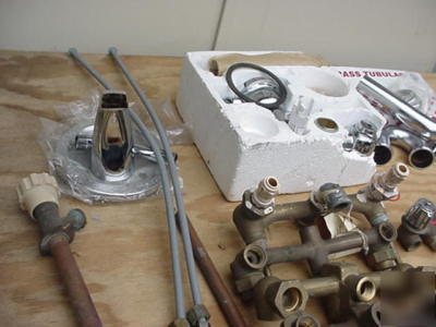 Flush valve fittings copper brass mixing valves rinse