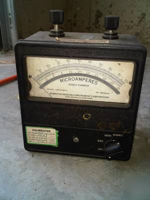 Vintage sensitive research microamperes meter nice 