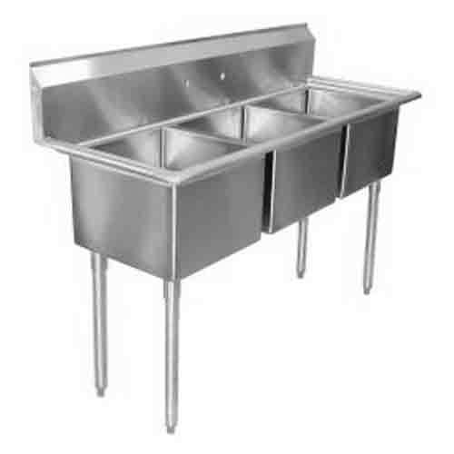 Ssp, E3C16X20-0-x sink, 3 compartment, 20