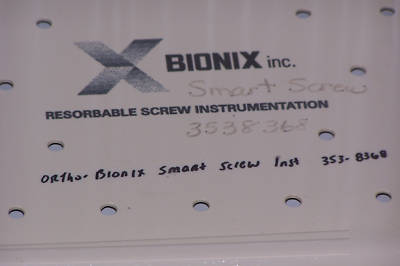 Bionix smart screw instrumentation set 353-8368 ortho