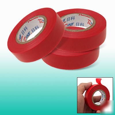 Pvc plastic installation electrical adhesive tape red