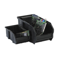 Shoplet select black conductive bins 4 18 x 7 38 x 3