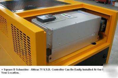 Eaton 10 hp, 3 phase vsd rotary screw air compressor