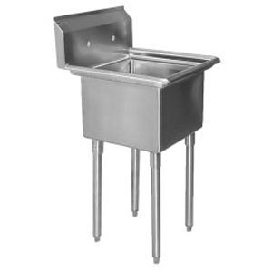 Nsf-stainless steel one compartment sink-no drainboard