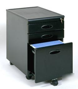 Studio rta mobile file cabinet w locking drawers black