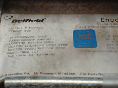 Delfield N8273G frost top marble slab mixing station