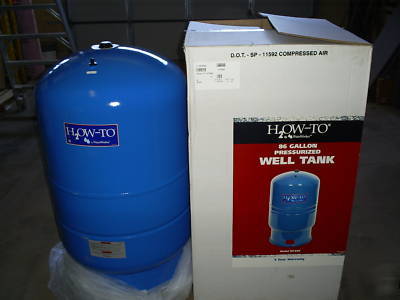 New 86 gallon water tank vertical pre charged HT86B 