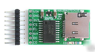 Microsd card adapter basic stamp, pic, avr -microsd-adp