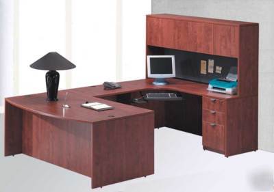 New 7PC u-shape executive office desk set, #ale-va-U3